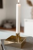 Edge Lysestage poleret messing