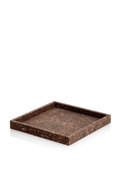 Square Smoked Cork Tray from MALLING LIVING